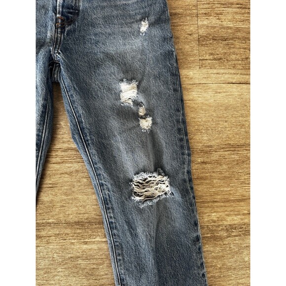 Levi’s Premium 501 Distressed Jeans Women’s W25 L30 Button Fly 100% Cotton - Picture 3 of 15